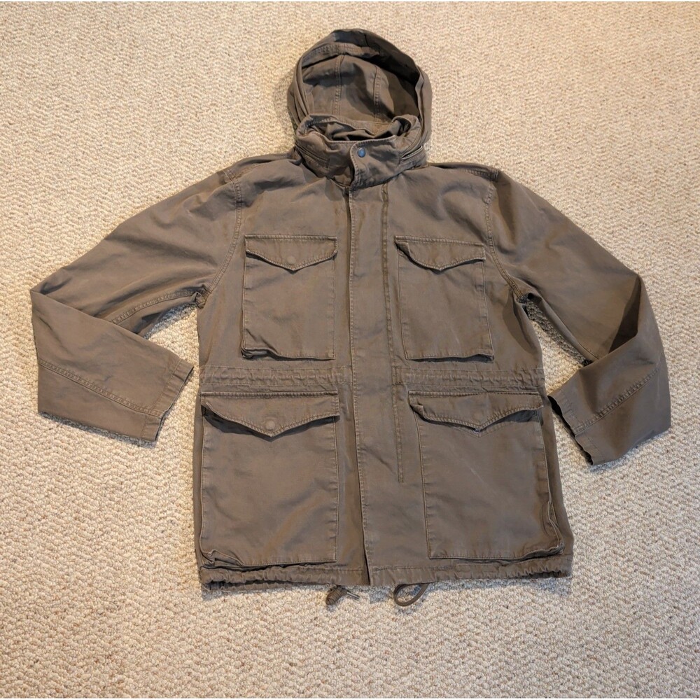 Madewell Utility Field Jacket Mens L Green Cotton Twill Military Pockets Army